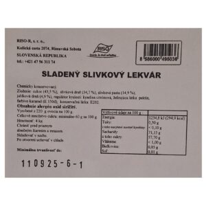 Lekvár slivkový 4kg RISO